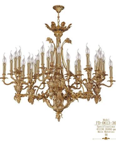 Đèn chùm đồng nến 1351BLXTO